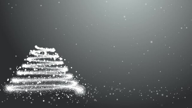 Christmas tree and snowflakes