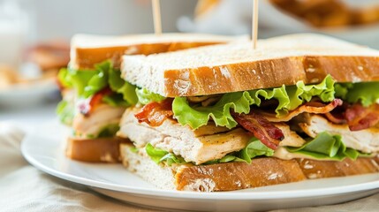 Delicious Turkey Bacon Sandwich