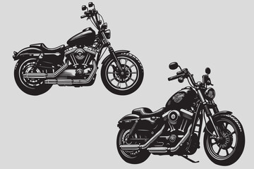 Obraz premium High-Quality Motorcycle Vector Illustrations