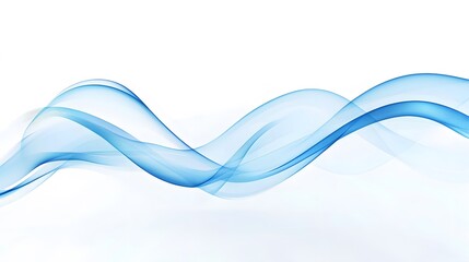 Obraz premium Abstract blue vector smoke shape on a white background, a simple and minimalistic design with elegant curves and lines