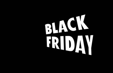 Banner advertisement with words Black friday.