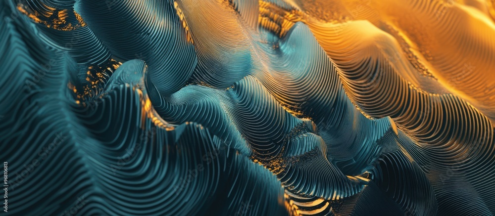 Poster abstract representation of a high tech relief design