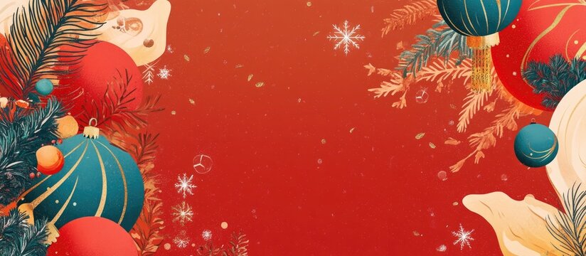 Dynamic and intricate template featuring a variety of elements for your festive design needs