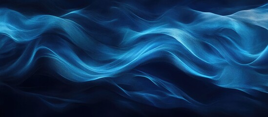 Obraz premium Blue Waves on Dark Background High Resolution Artwork
