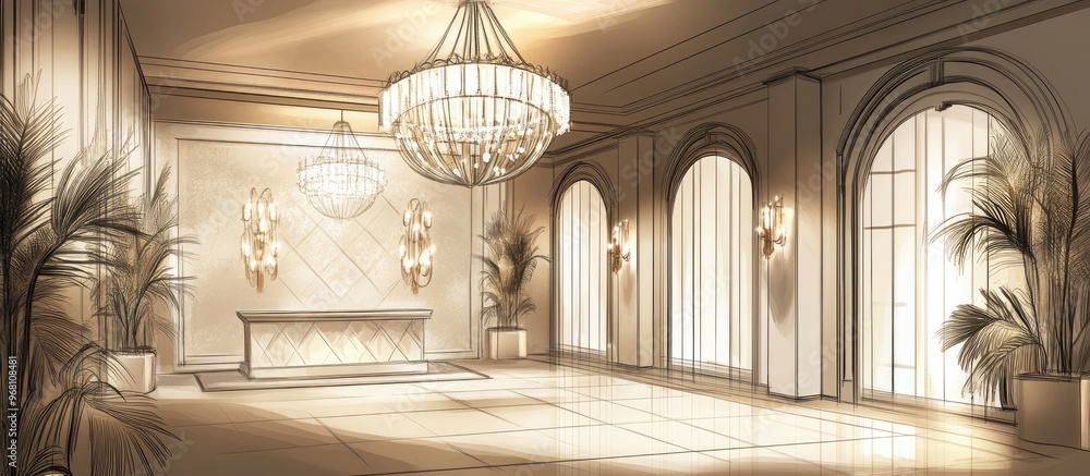 Poster chandelier design enhances interior spaces by providing illumination and adding visual appeal to the