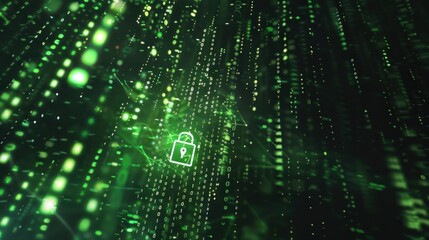 Obraz premium Cyber Security Lock