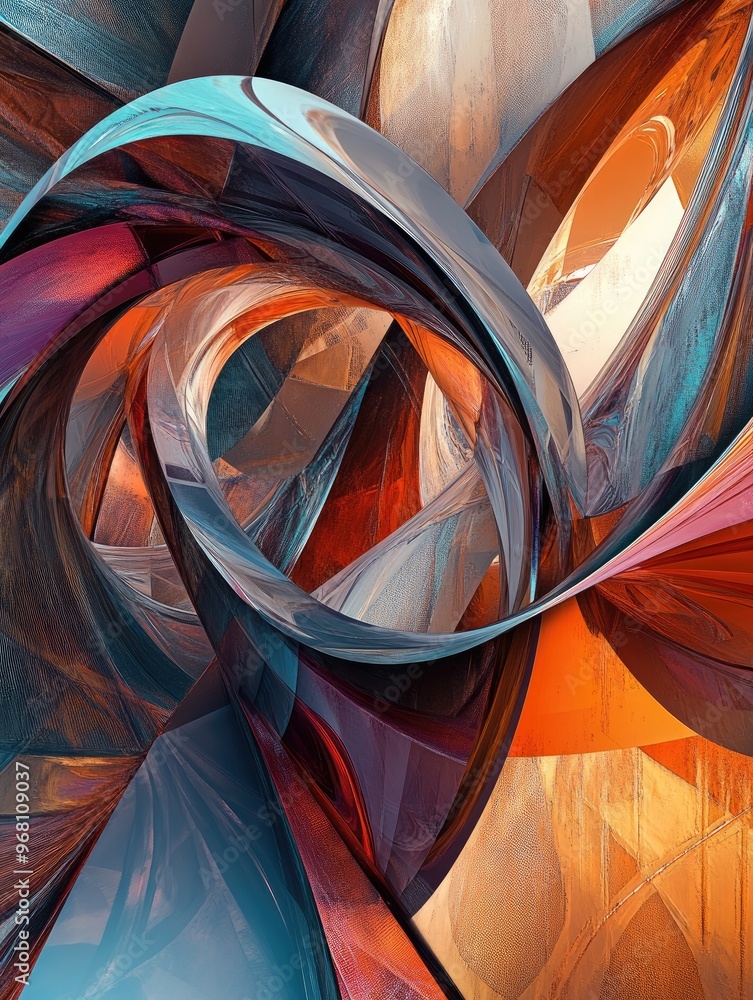 Aufkleber fantasy 3d abstract composition featuring a rendered design with a sense of depth