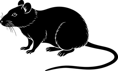 Nature rat silhouette vector art .This is editable and printable vector eps file