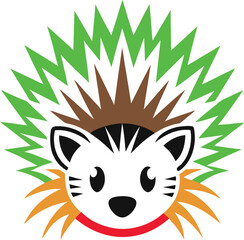 Charming Hedgehog Mascot Logo with Vector Art Style
