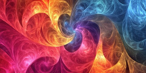 Fototapeta premium Colorful abstract fractal background design