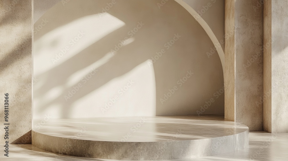 Poster Podium setup for showcasing products rendered in 3D
