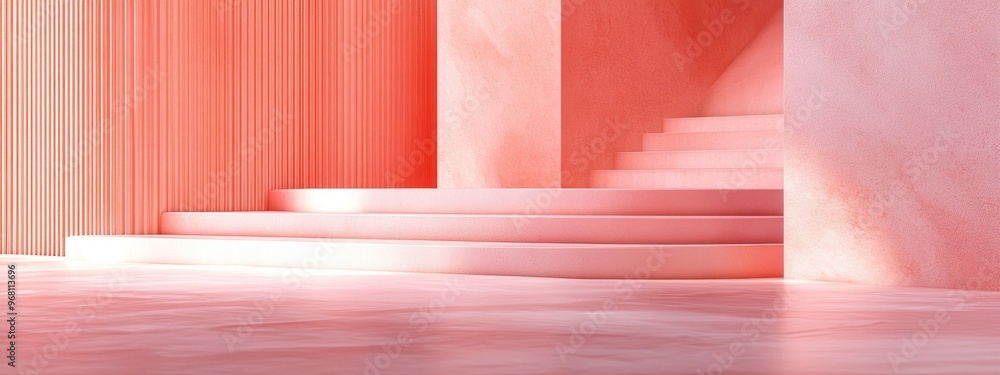 Aufkleber elegant minimalist abstract backdrop 3d illustration 3d rendering