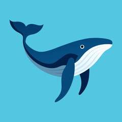Vector design humpback whalefish