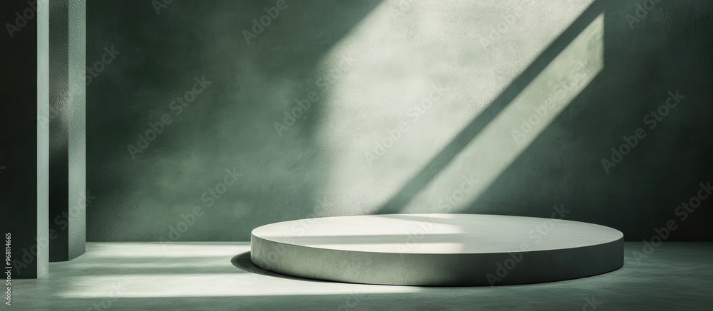 Poster Elegant background featuring a 3D podium designed for branding presentations with clear lighting and shadows 3D rendered illustration