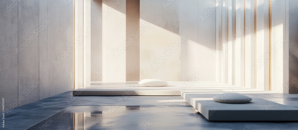 Aufkleber Minimalist Surreal Architecture 3D Visualization