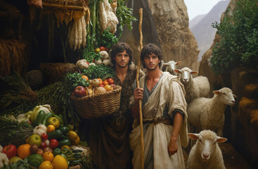Bible story of Cain and Abel. Old Testament.