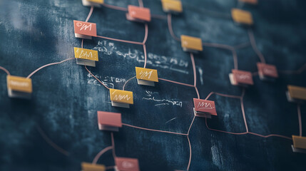 Chaotic business process with a complex decision tree illustration