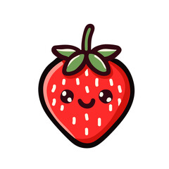 strawberry on white background