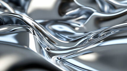 The chrome waves create an elegant and modern aesthetic.  