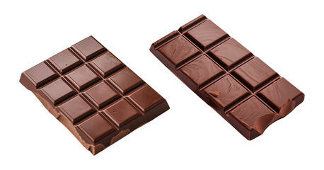 Chocolate bars with bite marks 