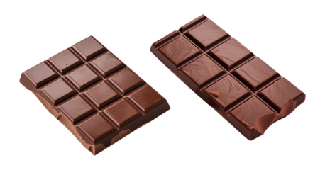 Chocolate bars with bite marks 