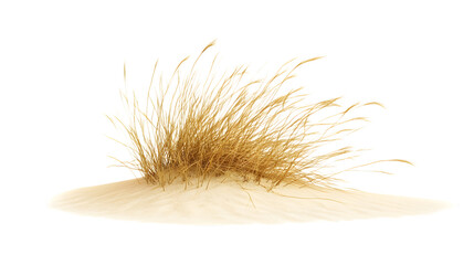 Obraz premium A tumbleweed rolling across the desert landscape, isolated on white background