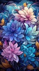 Colorful flowers in bloom