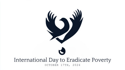 Naklejka premium International Day to Eradicate Poverty poster