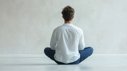 Obraz premium Man in Meditation Pose