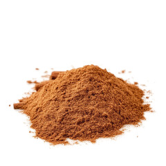 A pile of ground cinnamon sits on a table, ready to be used for baking or cooking.
