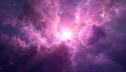 Fototapeta premium Artistic nebula with rich color and glassy layers