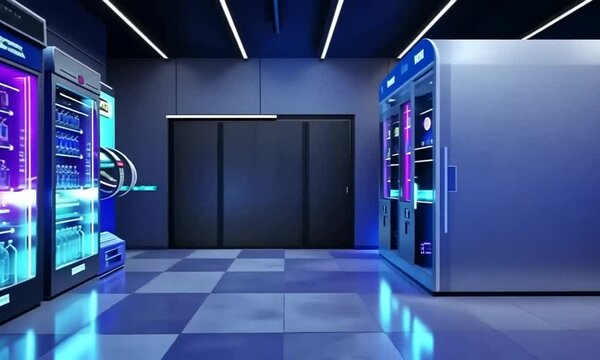 Futuristic Vending Corridor