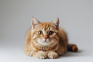 Obraz premium Adorable Ginger Cat with Striking Eyes Posing Gracefully