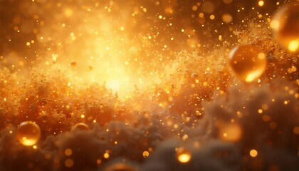 Obraz premium exciting New Year abstract with vibrant gold and shimmering particles