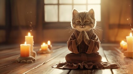 A Cat in Meditation