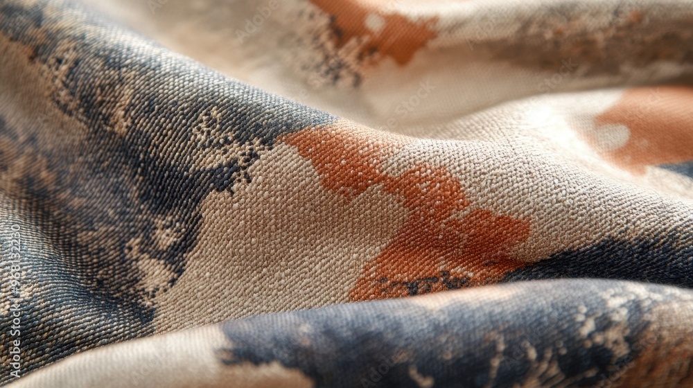 Poster earthy textile design, subtle and elegant muted tones create a timeless pattern on the textile, idea