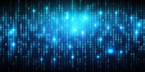 Binary Code Glow, Blue, Digital, Data, Technology ,binary code, digital art