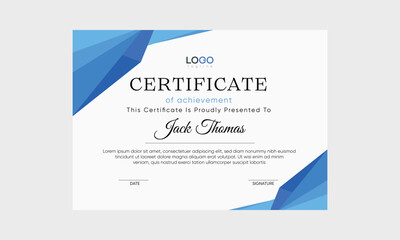 certificate design. modern elegant certificate template vector