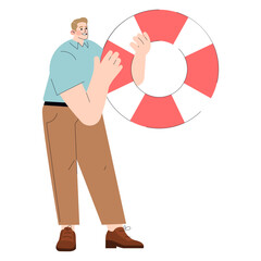 Diversity Businessman. Flat Vector Illustration