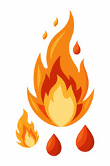  A vibrant illustration of fire flames, perfect for adding a fiery touch to your designs. This bold and dynamic graphic is ideal for logos, websites, or anything that needs a touch of heat.