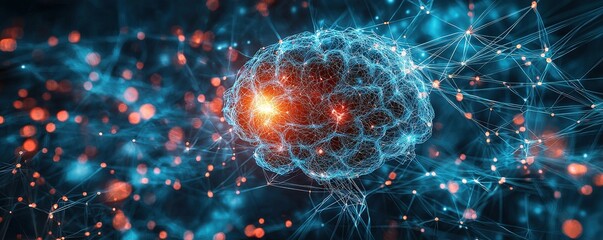 Abstract representation of AI neural networks linked to global financial markets, [AI network], [machine learning and trading]