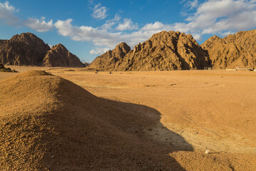 View of desert mountain landscape