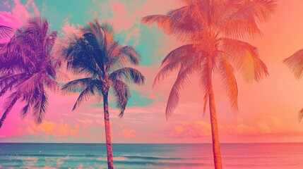 Tropical Sunset at the Beach