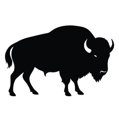 a baffelo vector silhouette, 