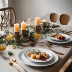 table setting for dinner