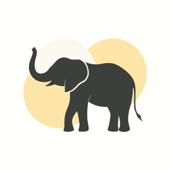 Fototapeta premium a elephant vector silhouette, 