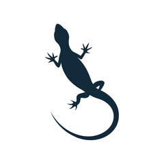 Fototapeta premium Lizard Silhouette Clipart , white background,