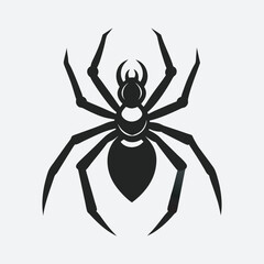 Spider  silhouette black vector art , Spidesilhouette vector art illustration.
