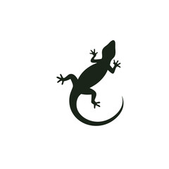 Fototapeta premium Lizard Silhouette Clipart , white background,