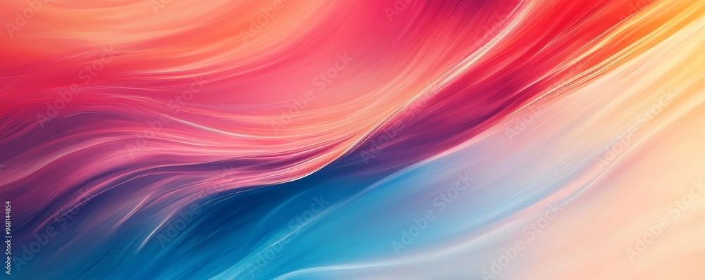 Poster abstract colorful flowing gradient background, artistic design concept